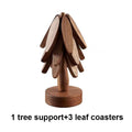 Thermal Insulation Mat Dining Table Decor Solid Wood Thermal Insulation Mat Small Tree Thermal Insulation Mat Creative Foldable