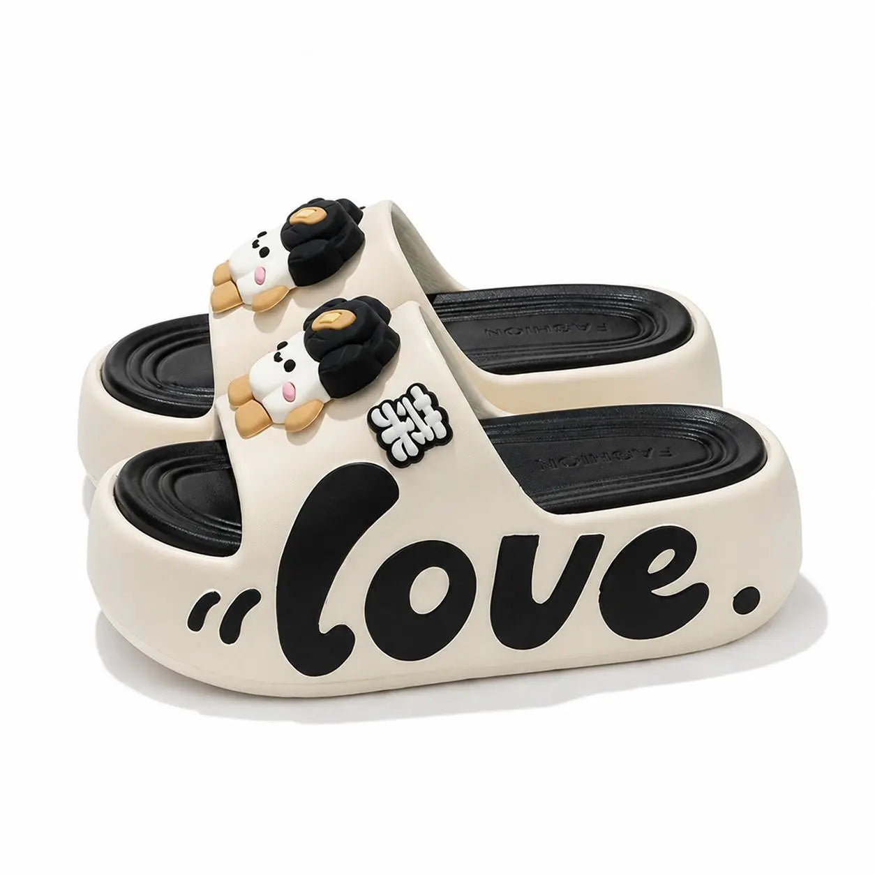 Women’S Animal Print Cloud Slides, EVA Thick Sole Slip-Resistant Slippers for Beach, Pool, Shower, Dorm, Indoor & Outdoor Wear