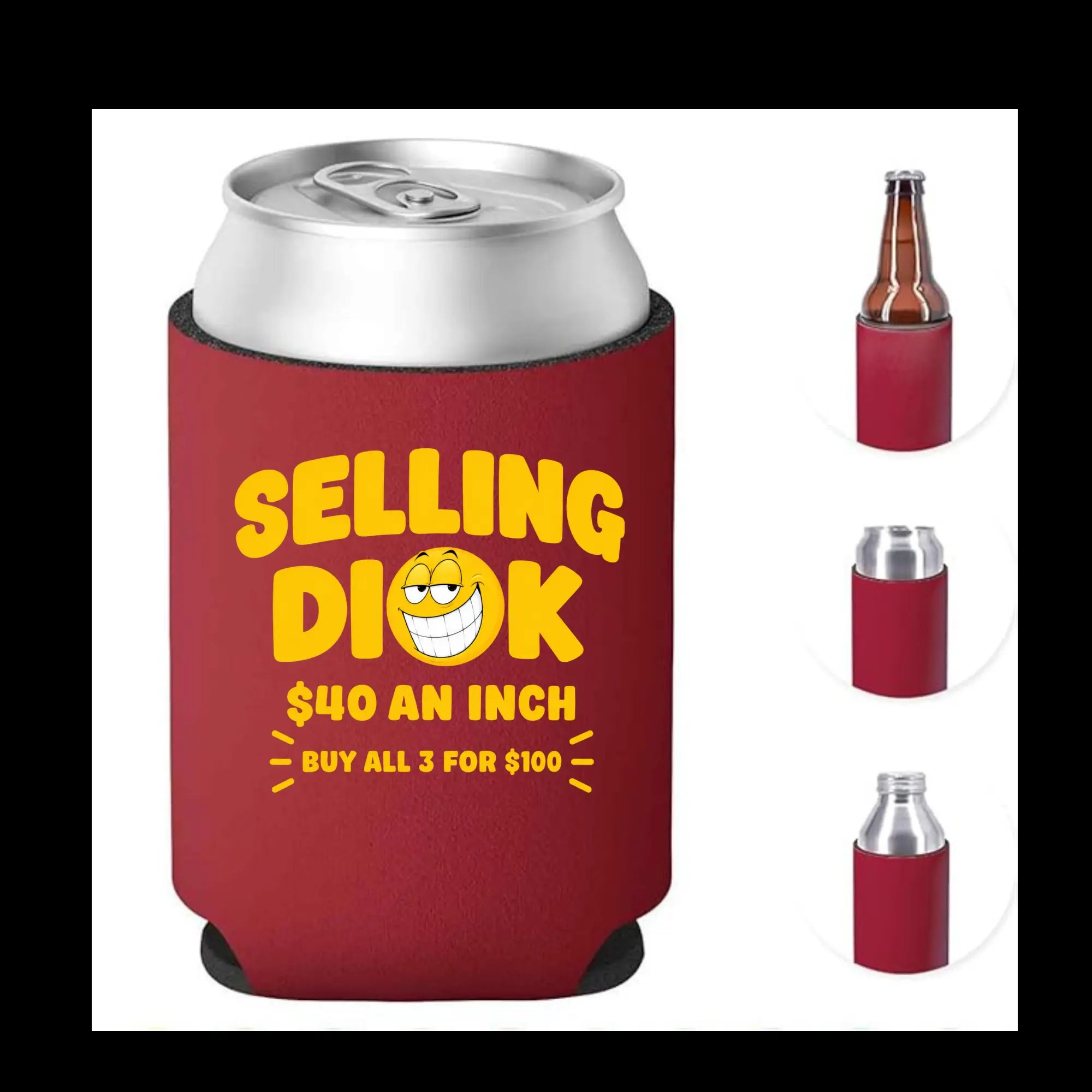 SELLING DI@K 40 an INCH Funny Can Cooler, Koozie